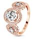 Red gold ring with cubic zirconia PDKz72, 3.40