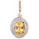 Gold pendant with natural citrine ПДз66Ц, 2,58