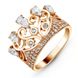 Gold ring with cubic zirkonia СКз6024, 3.79