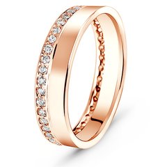 Red gold ring with cubic zirconia FKz125, 2.7