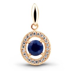 Gold pendant with natural sapphire PDz03S, 1.47