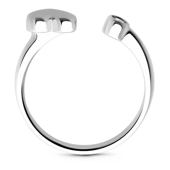 White gold ring with cubic zirconia FKBz508, 1.56