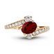 Gold ring with natural garnet ПДКз87Г, 2.24