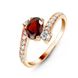 Gold ring with natural garnet ПДКз87Г, 2.24