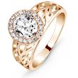 Gold ring with cubic zirkonia ПДКз126