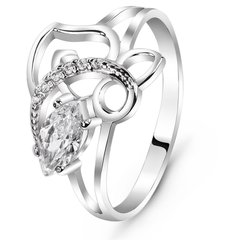 White gold ring with cubic zirconia FKBz192, 2.65