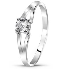 White gold ring with cubic zirconia FKBz225, 1.71
