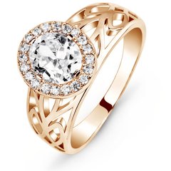 Gold ring with cubic zirkonia ПДКз126, 4.47