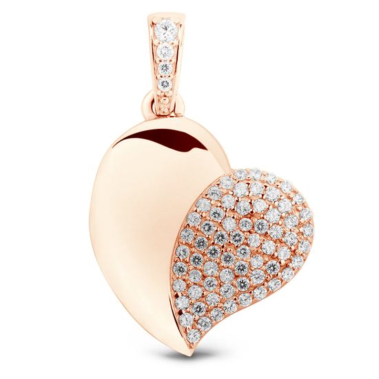 Gold pendant with cubic zirkonia PSz014, 2.96