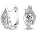 White gold earrings with cubic zirconia PDSBz106