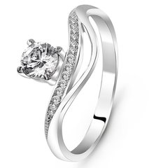 White gold ring with cubic zirconia FKBz218, 2.21
