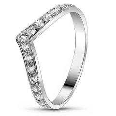 White gold ring with cubic zirconia FKBz280, 1.89