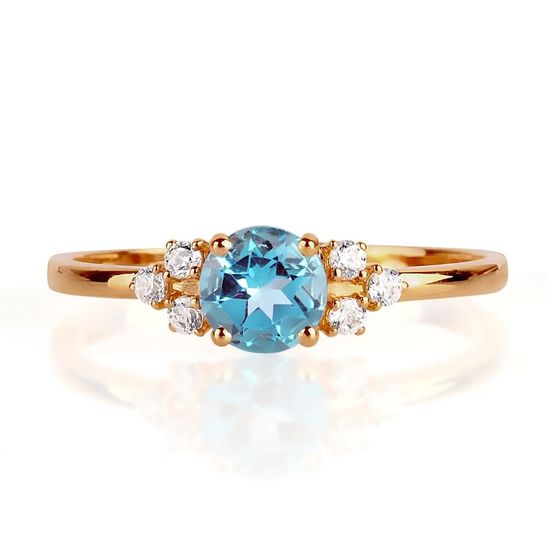Gold ring with natural topaz K2257T, 15, 1.52