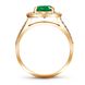Ring made of gold with emerald nano ПДКз13НИ, 15, 4.67