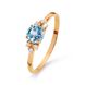 Gold ring with natural topaz K2257T, 1.52
