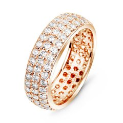 Gold ring with cubic zirkonia ФКз165, 4.52