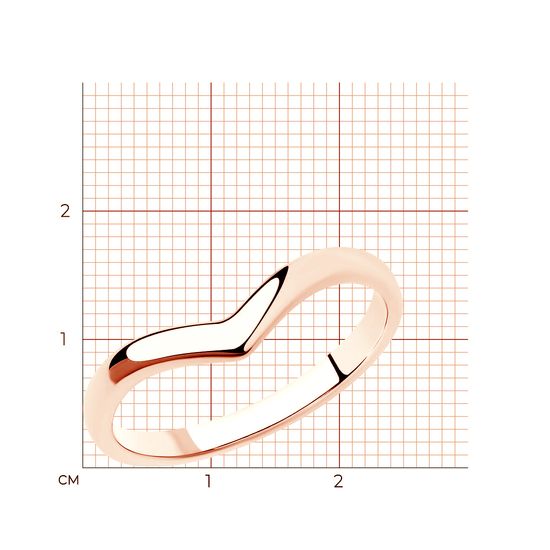 Кольцо из красного золота Кз706, 1.20
