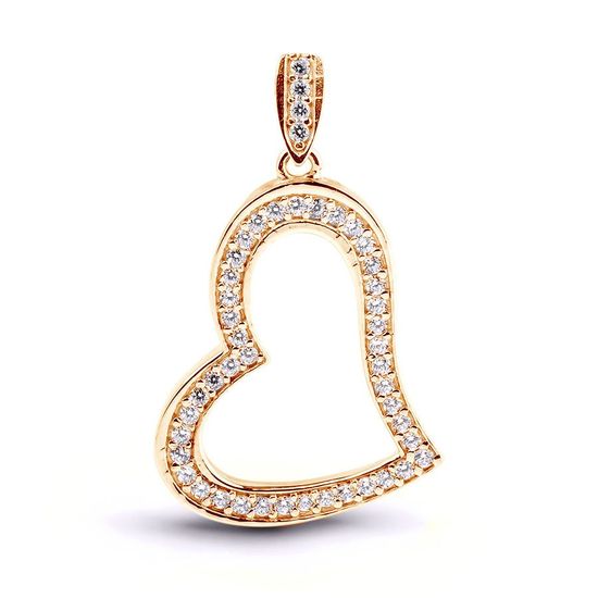 Gold pendant with cubic zirkonia PSz016, 2.18