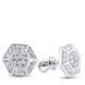 Stud earrings from white gold with cubic zirconia PBz49