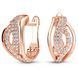 Gold earrings with cubic zirconia FSz043