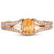 Gold ring with natural citrine ПДКз50Ц, 16, 2.98