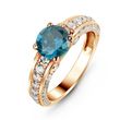 Ring of gold with topaz london blue БКз101ЛБ