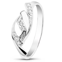 White gold ring with cubic zirconia FKBz158, 1.95