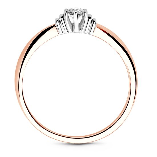 Red gold ring with diamonds KBRz120, 1.96