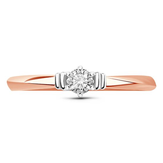 Red gold ring with diamonds KBRz120, 1.96