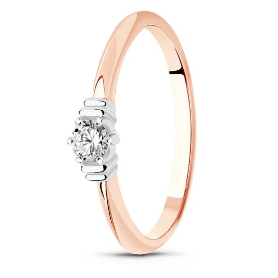 Red gold ring with diamonds KBRz120, 1.96