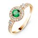 Gold ring with emerald nano K68NE, 15, 2.1