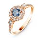 Gold ring with topaz London Blue ПДКз68ЛБ, 2.1