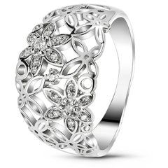 White gold ring with cubic zirconia FKBz203, 4.02