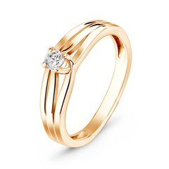 Golden Ring with Diamonds БК2140, 15, 2.23
