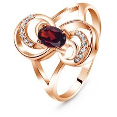 Gold ring with natural garnet ФКз190Г, 16, 2.78