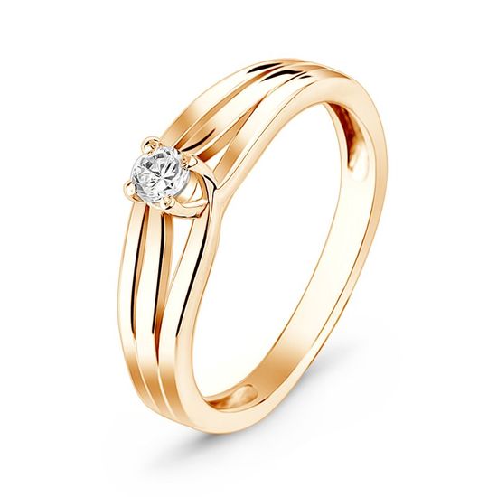 Золотое кольцо с бриллиантами БК2140, 15, 2.23