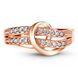 Red gold ring with cubic zirconia FKz129, 2.64