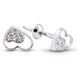 Stud earrings from white gold with cubic zirconia PBz50