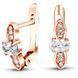 Gold earrings with cubic zirconia FSz248