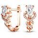 Gold earrings with cubic zirconia PDSz108