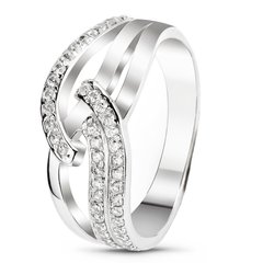White gold ring with cubic zirconia FKBz197, 3.96