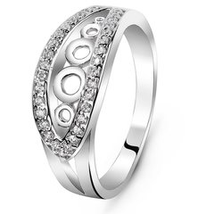 White gold ring with cubic zirconia FKBz230, 3.66