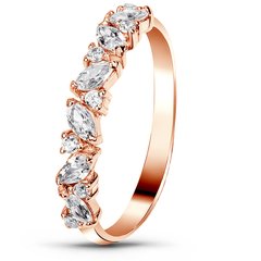 Red gold ring with cubic zirconia FKz310, 1.7