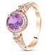 Gold ring with natural amethyst ПДКз56АМ, 2.98