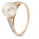 Gold ring with pearls and cubic zirkonia ЖК2022, 2.59