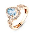 Gold ring with natural topaz ПДКз83Т