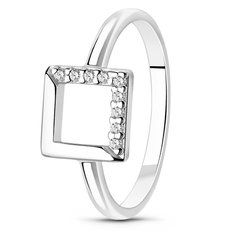 White gold ring with cubic zirconia FKBz525, 1.39