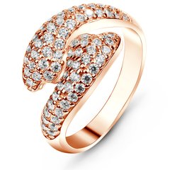 Red gold ring with cubic zirconia FKz032, 5.34