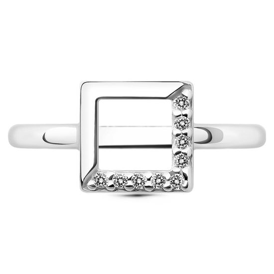 White gold ring with cubic zirconia FKBz525, 1.39