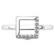 White gold ring with cubic zirconia FKBz525, 1.39